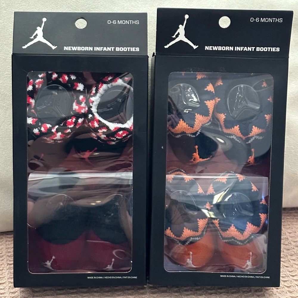 Jordan newborn infant booties 4 pairs